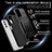 Silicone Matte Finish and Plastic Back Cover Case with Magnetic Finger Ring Stand MQ7 for Samsung Galaxy A04s