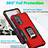 Silicone Matte Finish and Plastic Back Cover Case with Magnetic Finger Ring Stand QW1 for Samsung Galaxy S20 Lite 5G