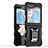 Silicone Matte Finish and Plastic Back Cover Case with Magnetic Finger Ring Stand QW1 for Samsung Galaxy Z Flip5 5G