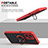 Silicone Matte Finish and Plastic Back Cover Case with Magnetic Finger Ring Stand QW2 for Realme 9 4G