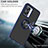 Silicone Matte Finish and Plastic Back Cover Case with Magnetic Finger Ring Stand QW2 for Realme V23i 5G