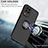 Silicone Matte Finish and Plastic Back Cover Case with Magnetic Finger Ring Stand QW2 for Samsung Galaxy M33 5G