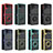 Silicone Matte Finish and Plastic Back Cover Case with Magnetic Finger Ring Stand QW2 for Samsung Galaxy Z Flip3 5G