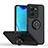 Silicone Matte Finish and Plastic Back Cover Case with Magnetic Finger Ring Stand QW2 for Vivo V25 5G