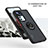 Silicone Matte Finish and Plastic Back Cover Case with Magnetic Finger Ring Stand QW2 for Xiaomi Mi 12T 5G