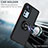 Silicone Matte Finish and Plastic Back Cover Case with Magnetic Finger Ring Stand QW2 for Xiaomi Mi 12T Pro 5G