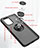 Silicone Matte Finish and Plastic Back Cover Case with Magnetic Finger Ring Stand QW2 for Xiaomi Redmi K40 5G