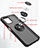 Silicone Matte Finish and Plastic Back Cover Case with Magnetic Finger Ring Stand QW2 for Xiaomi Redmi Note 11 SE India 4G