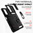Silicone Matte Finish and Plastic Back Cover Case with Magnetic Finger Ring Stand QW3 for Xiaomi Mi 11i 5G (2022)