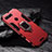 Silicone Matte Finish and Plastic Back Cover Case with Magnetic Finger Ring Stand R01 for Huawei Honor V20