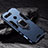 Silicone Matte Finish and Plastic Back Cover Case with Magnetic Finger Ring Stand R01 for Huawei Honor View 20
