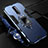 Silicone Matte Finish and Plastic Back Cover Case with Magnetic Finger Ring Stand R01 for Oppo RX17 Pro