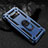 Silicone Matte Finish and Plastic Back Cover Case with Magnetic Finger Ring Stand R01 for Samsung Galaxy S10e