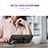 Silicone Matte Finish and Plastic Back Cover Case with Magnetic Finger Ring Stand R01 for Xiaomi Mi 11 Lite 5G NE