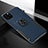 Silicone Matte Finish and Plastic Back Cover Case with Magnetic Finger Ring Stand R02 for Apple iPhone 11 Pro Max