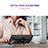 Silicone Matte Finish and Plastic Back Cover Case with Magnetic Finger Ring Stand R02 for Xiaomi Mi 11 Lite 5G