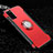 Silicone Matte Finish and Plastic Back Cover Case with Magnetic Finger Ring Stand R03 for Samsung Galaxy S20 Plus