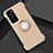 Silicone Matte Finish and Plastic Back Cover Case with Magnetic Finger Ring Stand S01 for Huawei P40