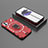 Silicone Matte Finish and Plastic Back Cover Case with Magnetic Finger Ring Stand S01 for Nothing Phone 1