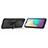 Silicone Matte Finish and Plastic Back Cover Case with Magnetic Finger Ring Stand S01 for Samsung Galaxy M02