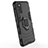 Silicone Matte Finish and Plastic Back Cover Case with Magnetic Finger Ring Stand S01 for Samsung Galaxy M02s