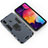 Silicone Matte Finish and Plastic Back Cover Case with Magnetic Finger Ring Stand S01 for Samsung Galaxy M10S