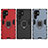 Silicone Matte Finish and Plastic Back Cover Case with Magnetic Finger Ring Stand S01 for Samsung Galaxy S21 Ultra 5G