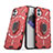 Silicone Matte Finish and Plastic Back Cover Case with Magnetic Finger Ring Stand S02 for Nothing Phone 1