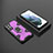 Silicone Matte Finish and Plastic Back Cover Case with Magnetic Finger Ring Stand S03 for Samsung Galaxy S21 5G