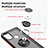 Silicone Matte Finish and Plastic Back Cover Case with Magnetic Finger Ring Stand S04 for Motorola Moto E20