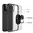 Silicone Matte Finish and Plastic Back Cover Case with Magnetic Finger Ring Stand S06 for Apple iPhone 13 Pro