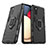 Silicone Matte Finish and Plastic Back Cover Case with Magnetic Finger Ring Stand S06 for Samsung Galaxy M02s