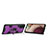 Silicone Matte Finish and Plastic Back Cover Case with Magnetic Finger Ring Stand S07 for Samsung Galaxy M02s Purple