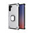 Silicone Matte Finish and Plastic Back Cover Case with Magnetic Finger Ring Stand T01 for Samsung Galaxy Note 10