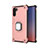 Silicone Matte Finish and Plastic Back Cover Case with Magnetic Finger Ring Stand T01 for Samsung Galaxy Note 10