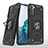 Silicone Matte Finish and Plastic Back Cover Case with Magnetic Finger Ring Stand T04 for Samsung Galaxy S23 Plus 5G