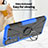 Silicone Matte Finish and Plastic Back Cover Case with Magnetic Finger Ring Stand T08 for Samsung Galaxy S21 5G