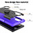 Silicone Matte Finish and Plastic Back Cover Case with Magnetic Finger Ring Stand T08 for Samsung Galaxy S24 Ultra 5G