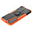 Silicone Matte Finish and Plastic Back Cover Case with Magnetic Finger Ring Stand T09 for Samsung Galaxy S21 5G