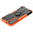 Silicone Matte Finish and Plastic Back Cover Case with Magnetic Finger Ring Stand T09 for Samsung Galaxy S21 FE 5G