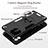 Silicone Matte Finish and Plastic Back Cover Case with Magnetic Finger Ring Stand Y01B for Oppo A16K