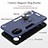 Silicone Matte Finish and Plastic Back Cover Case with Magnetic Finger Ring Stand Y01B for Samsung Galaxy A03 Core