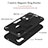 Silicone Matte Finish and Plastic Back Cover Case with Magnetic Finger Ring Stand Y01B for Samsung Galaxy A11