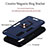 Silicone Matte Finish and Plastic Back Cover Case with Magnetic Finger Ring Stand Y01B for Samsung Galaxy A2 Core A260F A260G