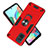 Silicone Matte Finish and Plastic Back Cover Case with Magnetic Finger Ring Stand Y01B for Samsung Galaxy A71 4G A715