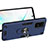 Silicone Matte Finish and Plastic Back Cover Case with Magnetic Finger Ring Stand Y01B for Samsung Galaxy M80S