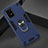 Silicone Matte Finish and Plastic Back Cover Case with Magnetic Finger Ring Stand Y01B for Samsung Galaxy M80S