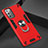 Silicone Matte Finish and Plastic Back Cover Case with Magnetic Finger Ring Stand Y01B for Samsung Galaxy Note 20 5G