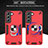 Silicone Matte Finish and Plastic Back Cover Case with Magnetic Finger Ring Stand Y01B for Samsung Galaxy S24 5G