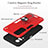 Silicone Matte Finish and Plastic Back Cover Case with Magnetic Finger Ring Stand Y01B for Vivo Y31 (2021)